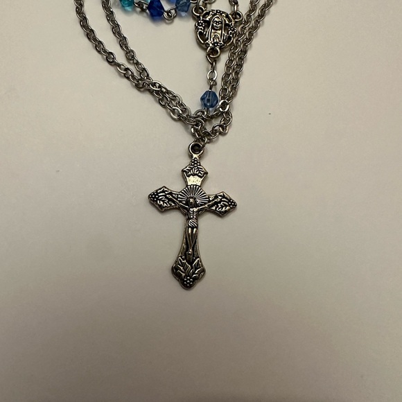 Silver Cross Pendant Necklace - Picture 1 of 6
